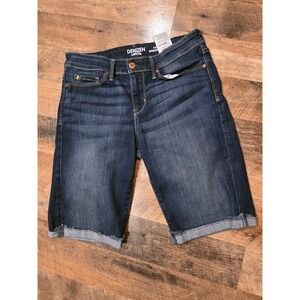Denizen from Levis Womens Dark Wash Bermuda Shorts Cuffed Mid Rise size 27